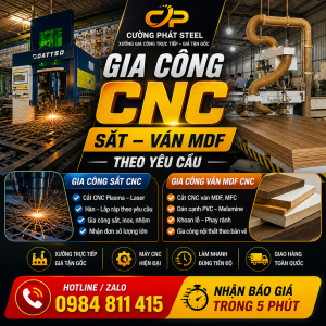 Gia Công Khung Sắt Theo Yêu Cầu – Cắt CNC, Hàn, Sơn Tĩnh Điện | Cường Phát Steel