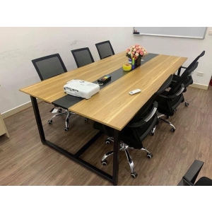 Bàn họp chân sắt 2 màu