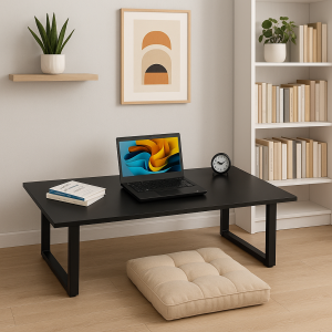 Bàn Bệt Gấp Gọn 60x80  Khung Sắt , Bàn Học Ngồi Bệt MDF 17mm Chắc Chắn, Tiết Kiệm Diện Tích