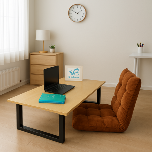 Bàn Bệt Gấp Gọn 50X80 Khung Sắt , Bàn Học Ngồi Bệt MDF 17mm Chắc Chắn