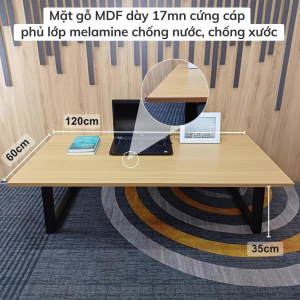 Bàn Bệt Gấp Gọn 60X120 ,  Khung Sắt 40x40, Bàn Học Ngồi Bệt MDF 17mm Chắc Chắn, Tiết Kiệm Diện Tích