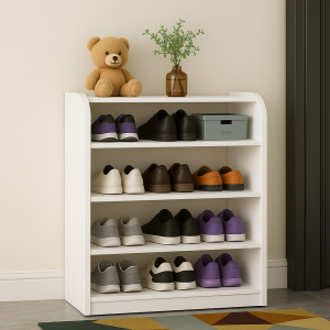 Kệ Giày Dép Gỗ MDF 4 Tầng Phủ Melamin – Thiết Kế Gọn Đẹp, Giá Tốt