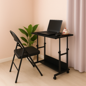 Bàn đa năng nâng hạ chiều cao tiện lợi có bánh xe di chuyển chốt an toàn