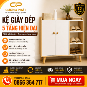 Kệ dép gỗ MDF phủ melamin hiện đại – Nhận sỉ & lẻ giá tốt